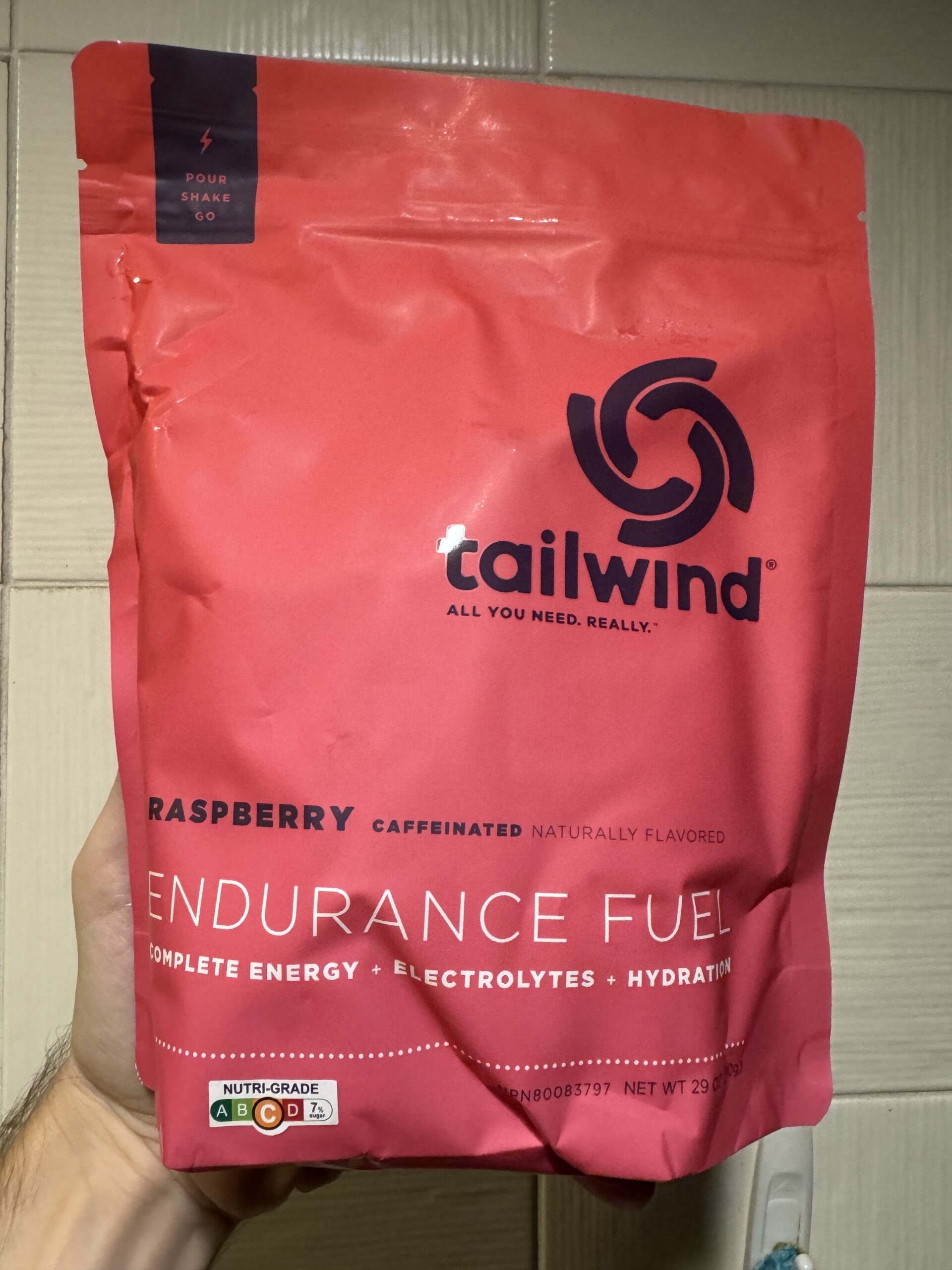 large sachet of Tailwind nutrition